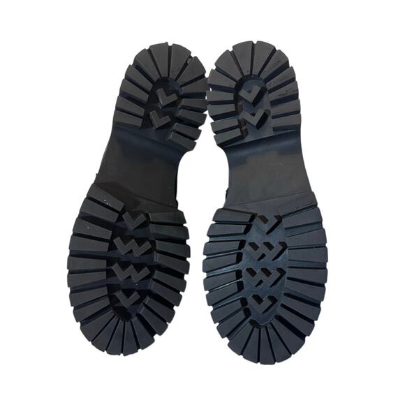 Women's Size 9.5 Steve Madden Lawerence Black Platform Lug Sole Loafers Slip On - Picture 5 of 5